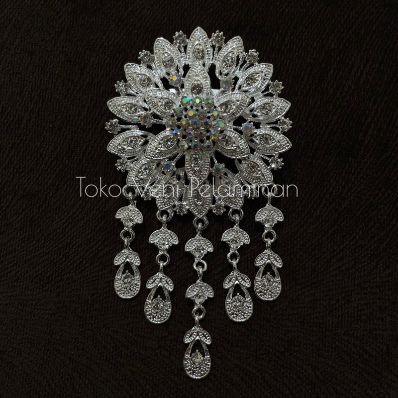 Bros Kebaya Silver / Bros Penganten / Bros kutu Baru Silver