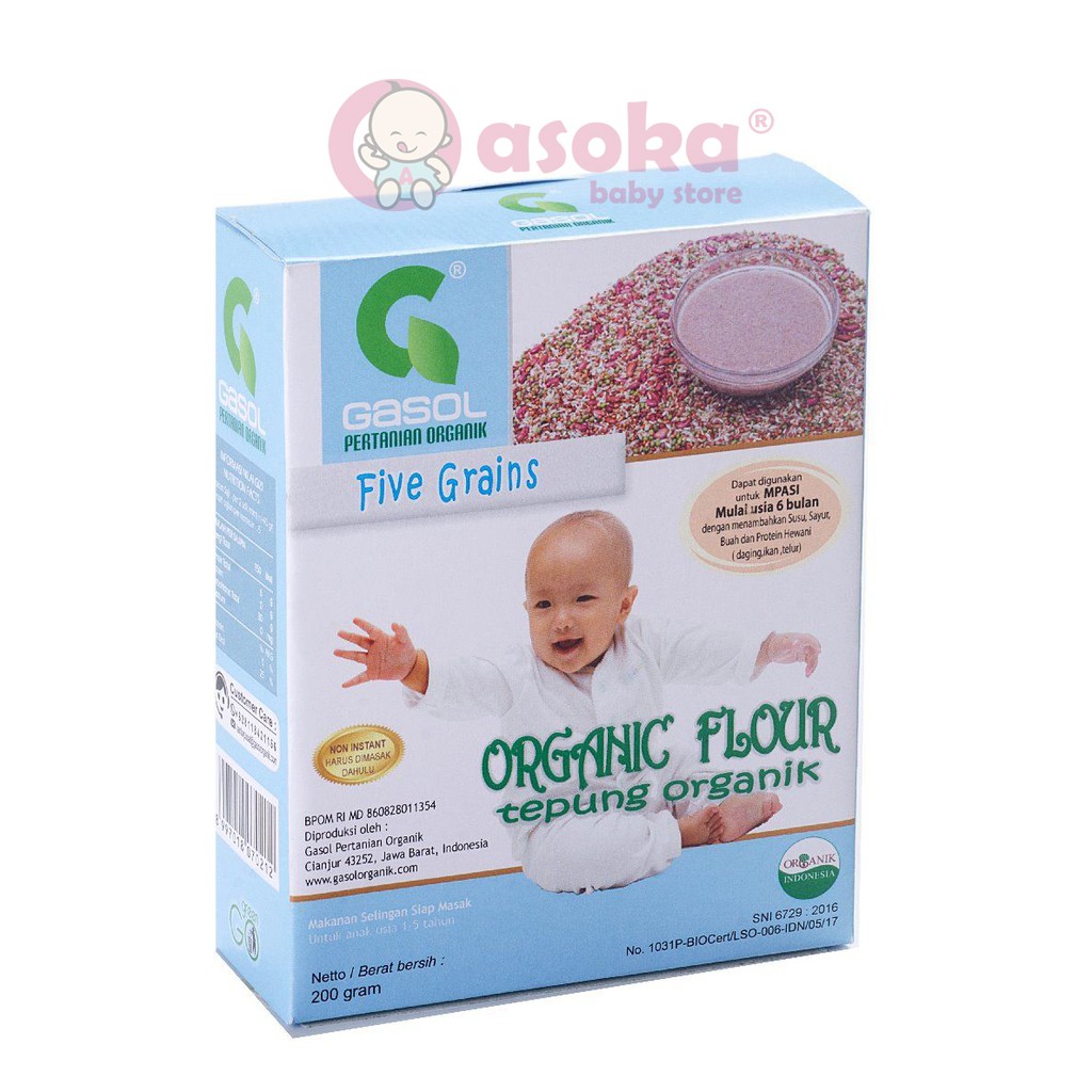 Gasol Tepung Organik 200gr MPASI ASOKA