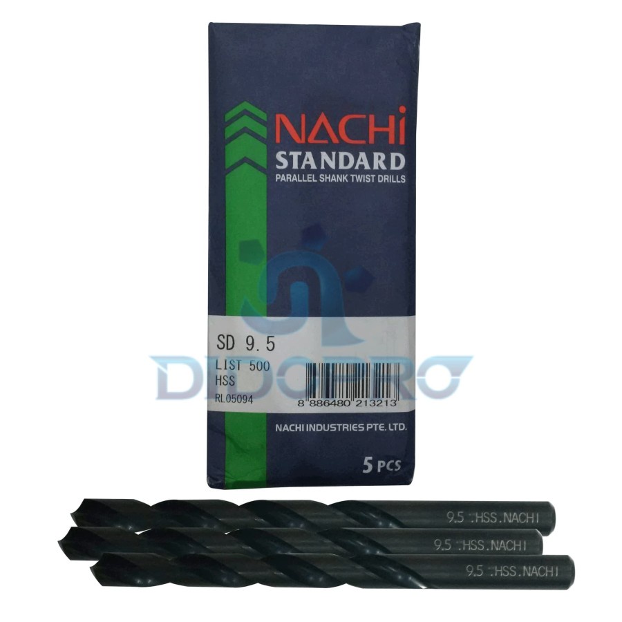 NACHI Mata Bor Besi 9.5mm HSS ORIGINAL ASLI