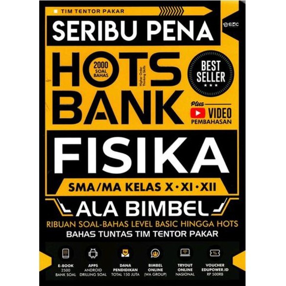 BUKU SMA/MA : SERIBU PENA HOTS BANK MATEMATIKA, KIMIA, FISIKA, BIOLOGI-FISIKA