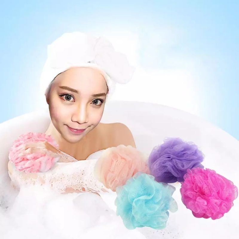 Spon Mandi Bath Sponge Spons Mandi Mekar Shower Puff