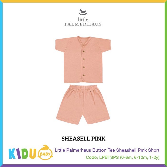 Little Palmerhaus Button Tee Short Baju Bayi Baju Anak Lengan Pendek Celana Pendek Kidu Baby