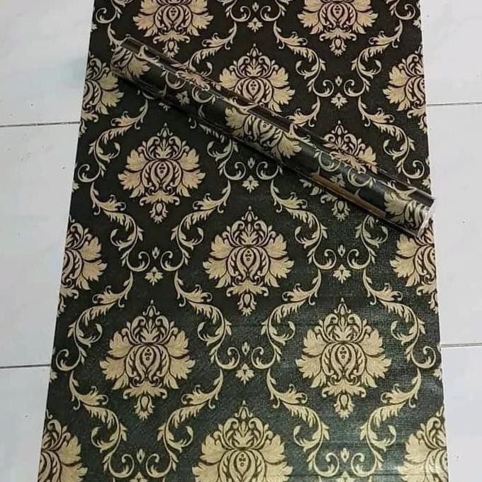Aman Klasik Gold 10M Minimalis Wallpaper-Dinding Walpaper Stiker Dinding Terbatas