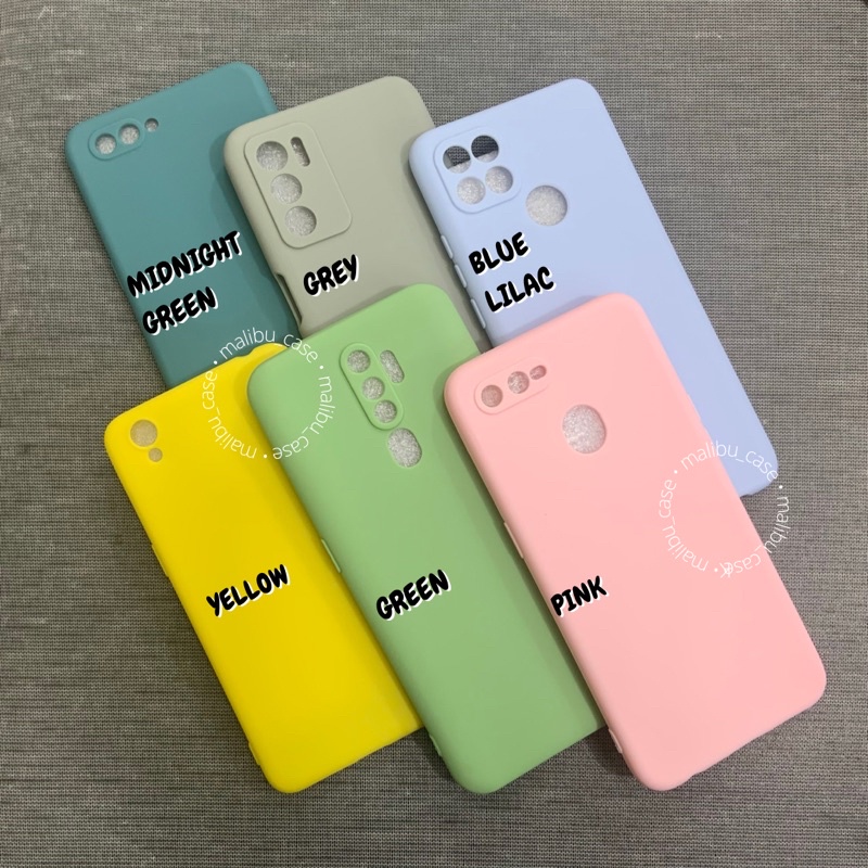 CASE SILIKON MACRON OPPO A16 A15 A37 MEO 9 A3S A5 A9 2020 F9 A12 A5S A11K A7 FULL COVER CAMERA PROTECTION CANDY CASING SOFT CASE CANDY SOFTCASE PASTEL WARNA WARNI SOLID MATTE ANTI MINYAK