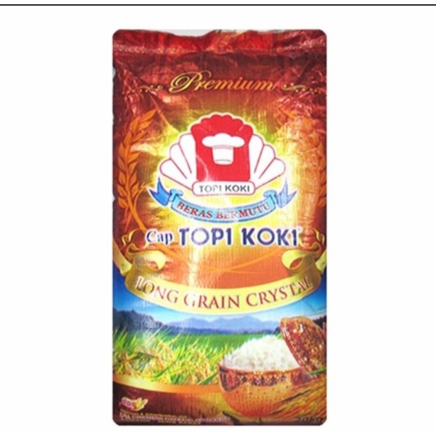 BERAS LONG GRAIN CRYSTAL 20KG CAP TOPI KOKI KRISTAL RICE