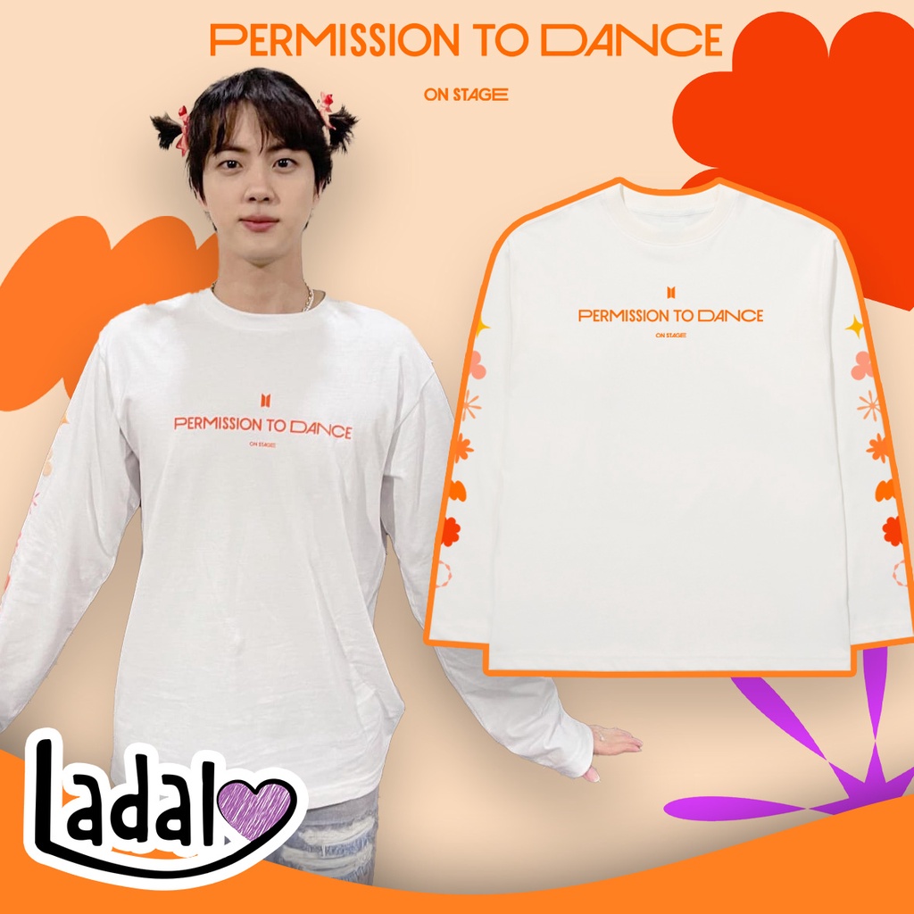BAJU PUTIH PTD ON STAGE BTS SEOKJIN | BAJU JIN | BTS CONCERT LA UNOFFICIAL TSHIRT | LENGAN  PANJANG 