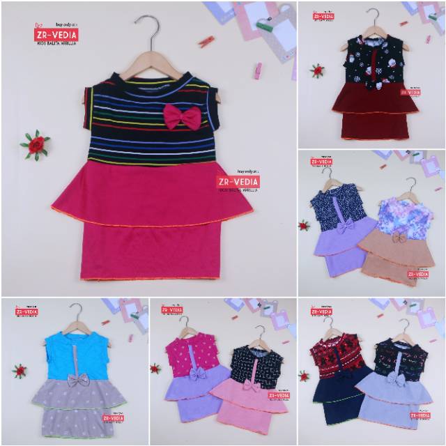 Dress Viona Kensi uk 1-2 Tahun / Dress Kensi Murah Balita Anak Perempuan Dres  Blouse Batik