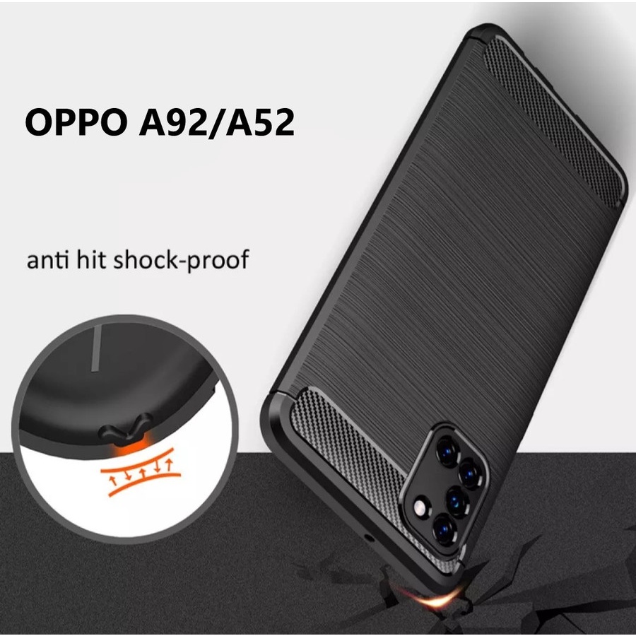 CASE SLIM FIT CARBON IPAKY OPPO A92/A52 SOFTCASE - FA