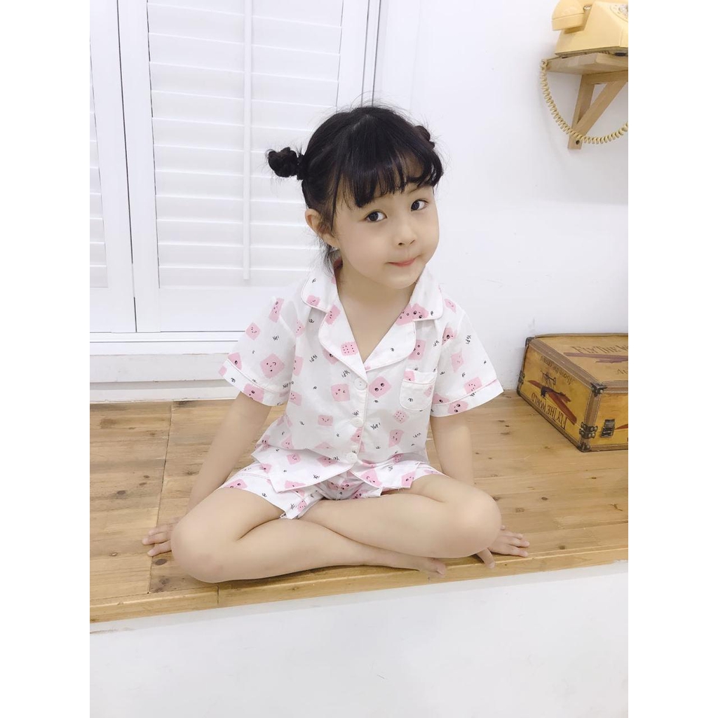 Baju Tidur Anak Import Katun / Setelan Pendek Anak Katun / Piyama Anak