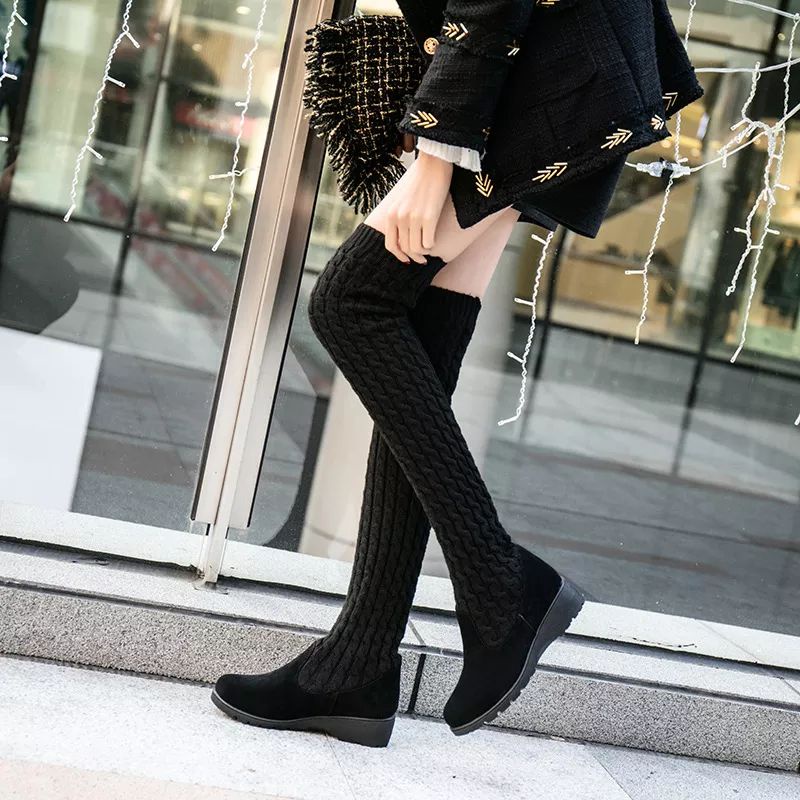 BOOTS KNEE HEE TINGGI SELUTUT WINTER MUSIM DINGIN