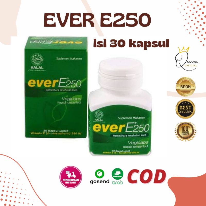 Ever E 250 soft kapsul botol vitamin e natural 250 IU EverE250 capsul botol