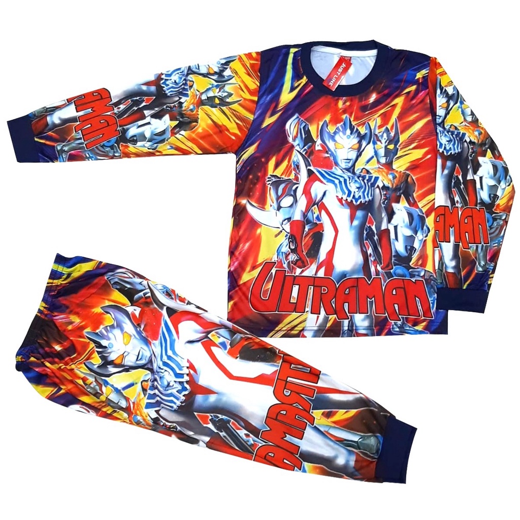 SANDISEAN SETELAN PANJANG ULTRAMAN  SETELAN ULTRAMAN ANAK LAKI LAKI 2-12 THN  SETELAN BAJU ANAK ULTR