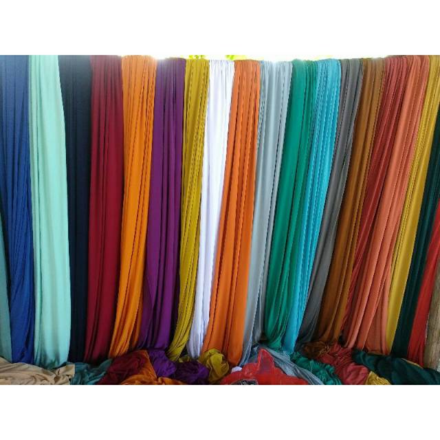 Kain Jersey Polos Kiloan  1kg±3mter /kain gamis /kain kiloan/kain murah