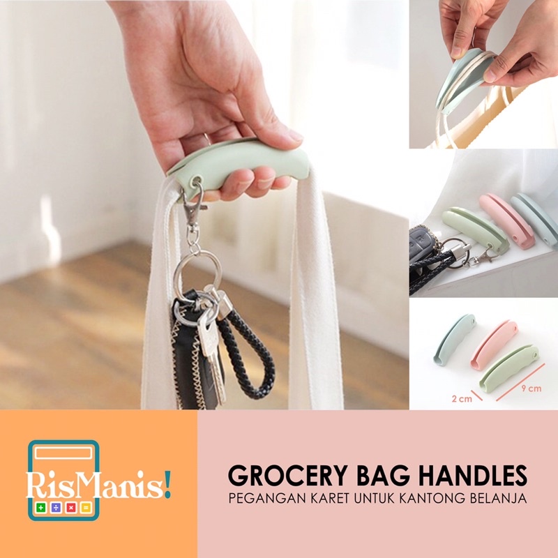 GROCERY BAG HANDLES - Pengait Pegangan Karet Nyaman Tas Kantong Plastik Belanja Serbaguna Praktis