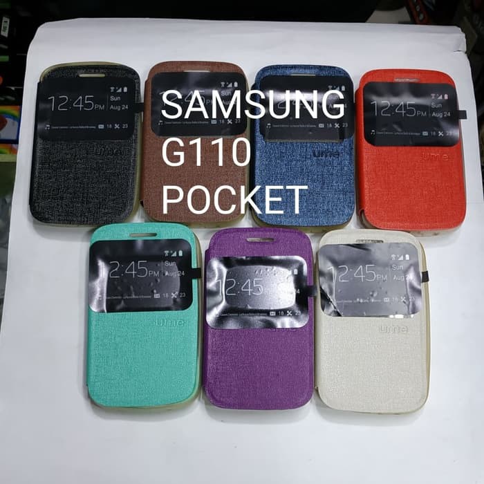 SAMSUNG G110 / POCKET sarung flip cover ume/ sarung model buku