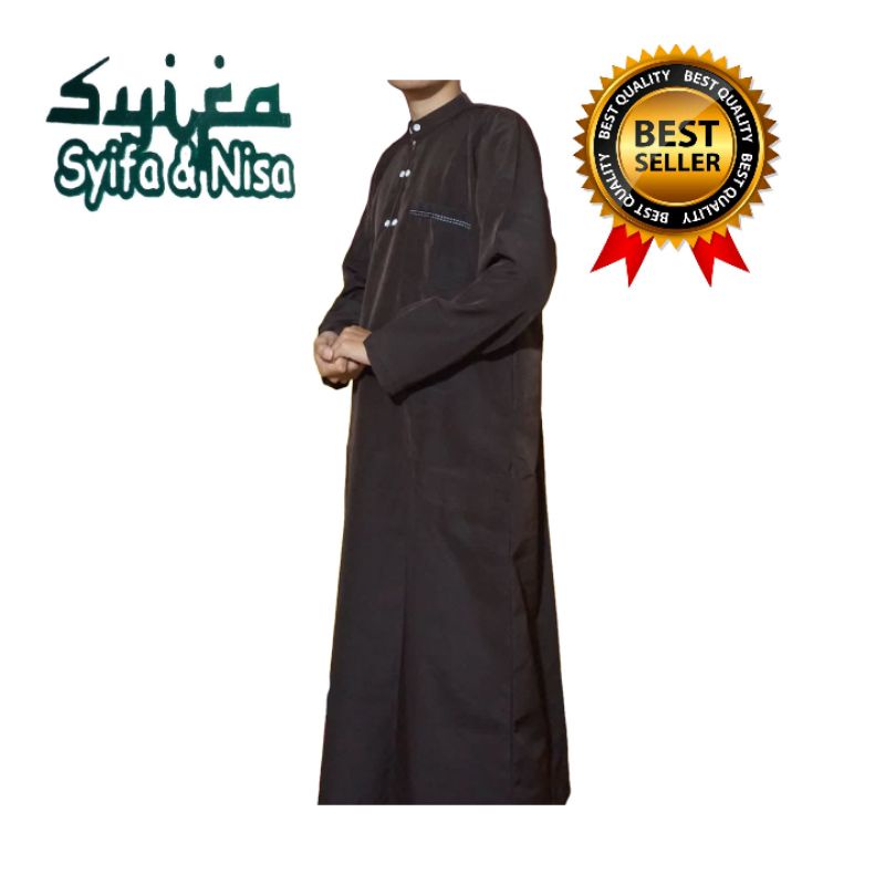 Termurah gamis jubah pria dewasa  al harbi Ukuran M, L, XL, XXL