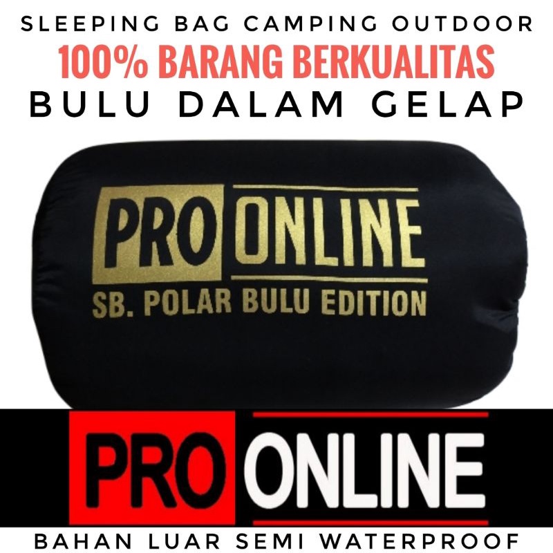 Sleeping bag waterproof bulu camping bulu gelap / Selimut kemping bulu dalam gelap extra tebal