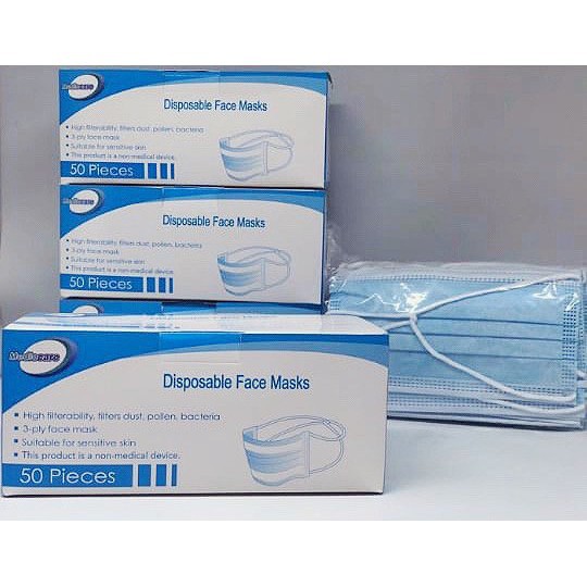 VS GG -  MASKER HIJAB / HEADLOOP 3PLY ISI 50PCS MASK AMAN HIGIENIS
