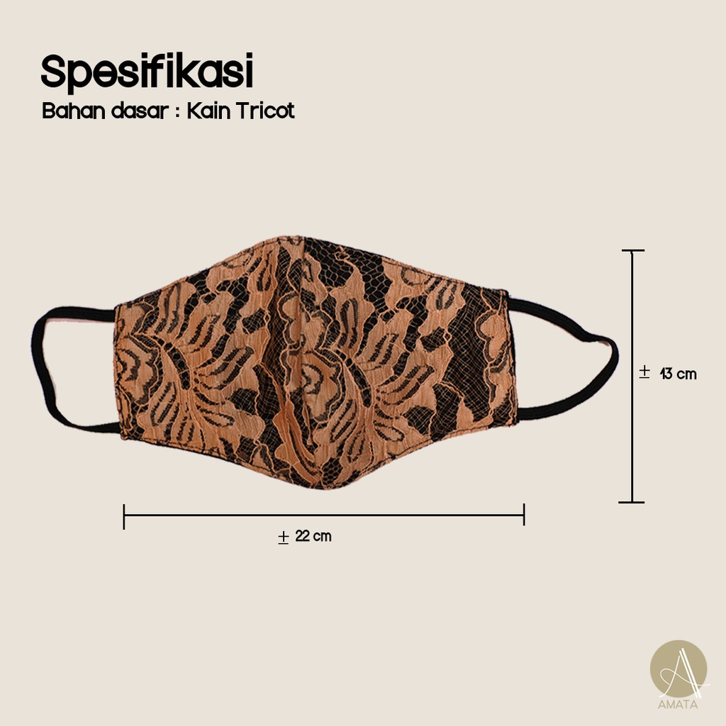 Masker Kain Brokat / Brukat Amata Texworld - Soft Brunella