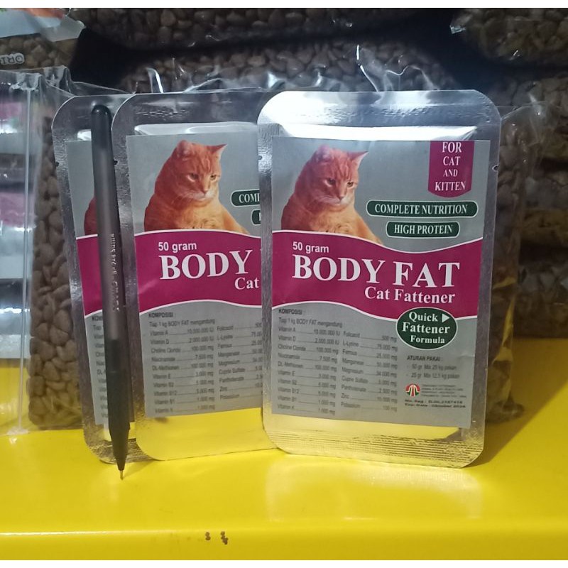 Body Fat bodyfat Cat Penggemuk penambah nafsu makan kucing 50 gr