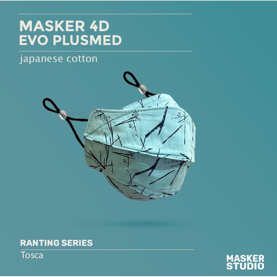 Masker Kain Jepang EVO 4D 4ply with Earloop by Masker Studio