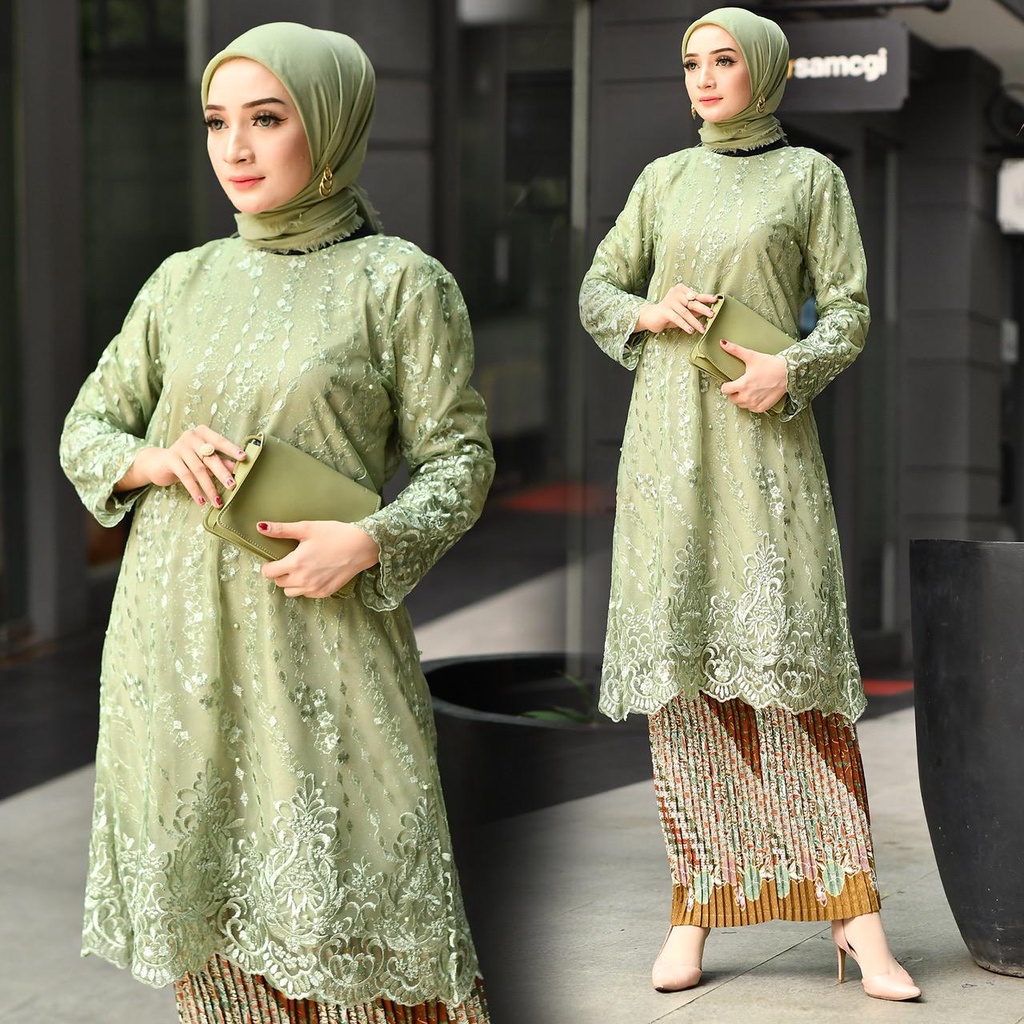 Kebaya Tunik Brukat Modern / Kebaya Kurung Bokat / Kebaya Modern / Kebaya Wisuda / Kebaya Pesta / Setelan Kebaya Modern