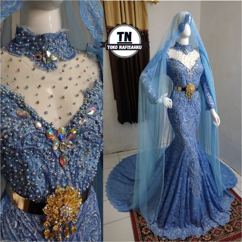 GAUN PENGANTIN SLIM FULL PAYET | GAUN PENGANTIN MUSLIM | BAJU PENGANTIN MODERN | BUSANA PENGANTIN