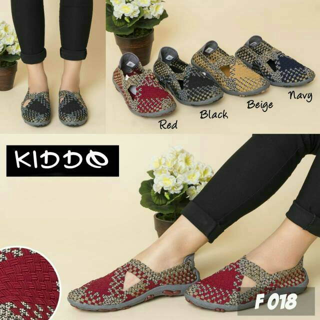 Sepatu Rajut KIDDO F018 Flat ORIGINAL