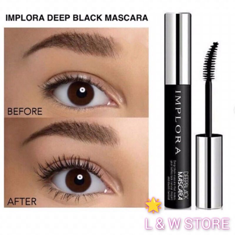 IMPLORA DEEP BLACK MASCARA / MASKARA IMPLORA WATERPROOF/100% Original