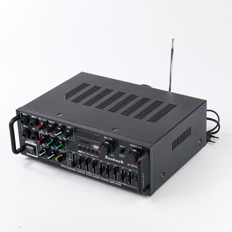 Amplifier Karaoke Bisa Aki DC dan Listrik AC Bluetooth 2000W