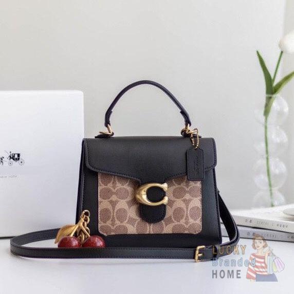 Bag Canvas - Tas Coach Tabby Top Handle 20 In Signature Canvas Black Original Coach
