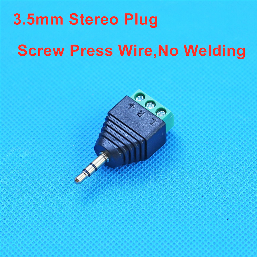 Repair Earbuds Headphones speaker repair parts 3.5mm welding-free crimping gold-plated plug Test, convenient and easy to use