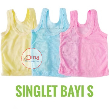 1 LUSIN singlet bayi kaos dalam bayi newborn size s perlengkapan bayi baru lahir ROSE