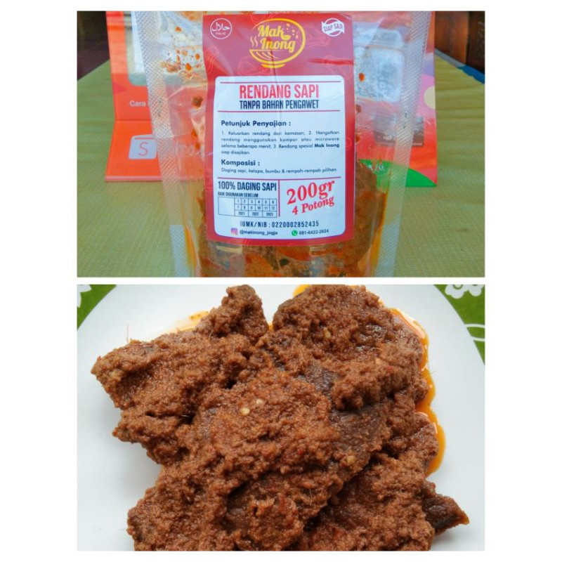 

Rendang Daging Sapi Mak Inong 200 gr ( isi 4 )