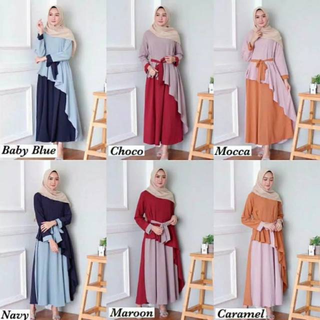 Faizra maxi dress wanita kekinian