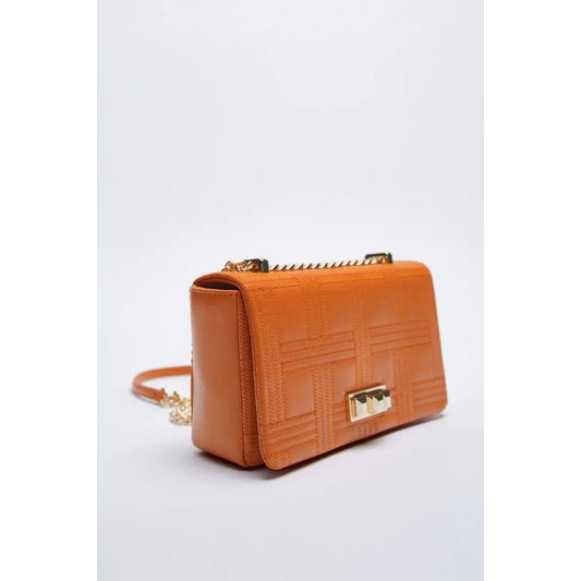 ZRA TOPSTITCHED CROSSBODY BAG