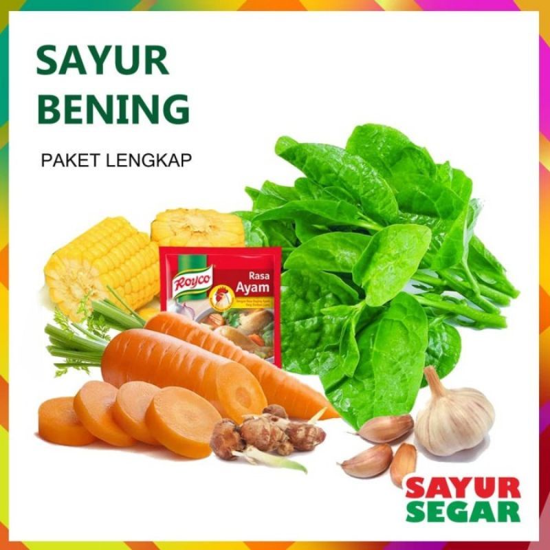 

paket sayur bening bayem jagung manis siap masak murah