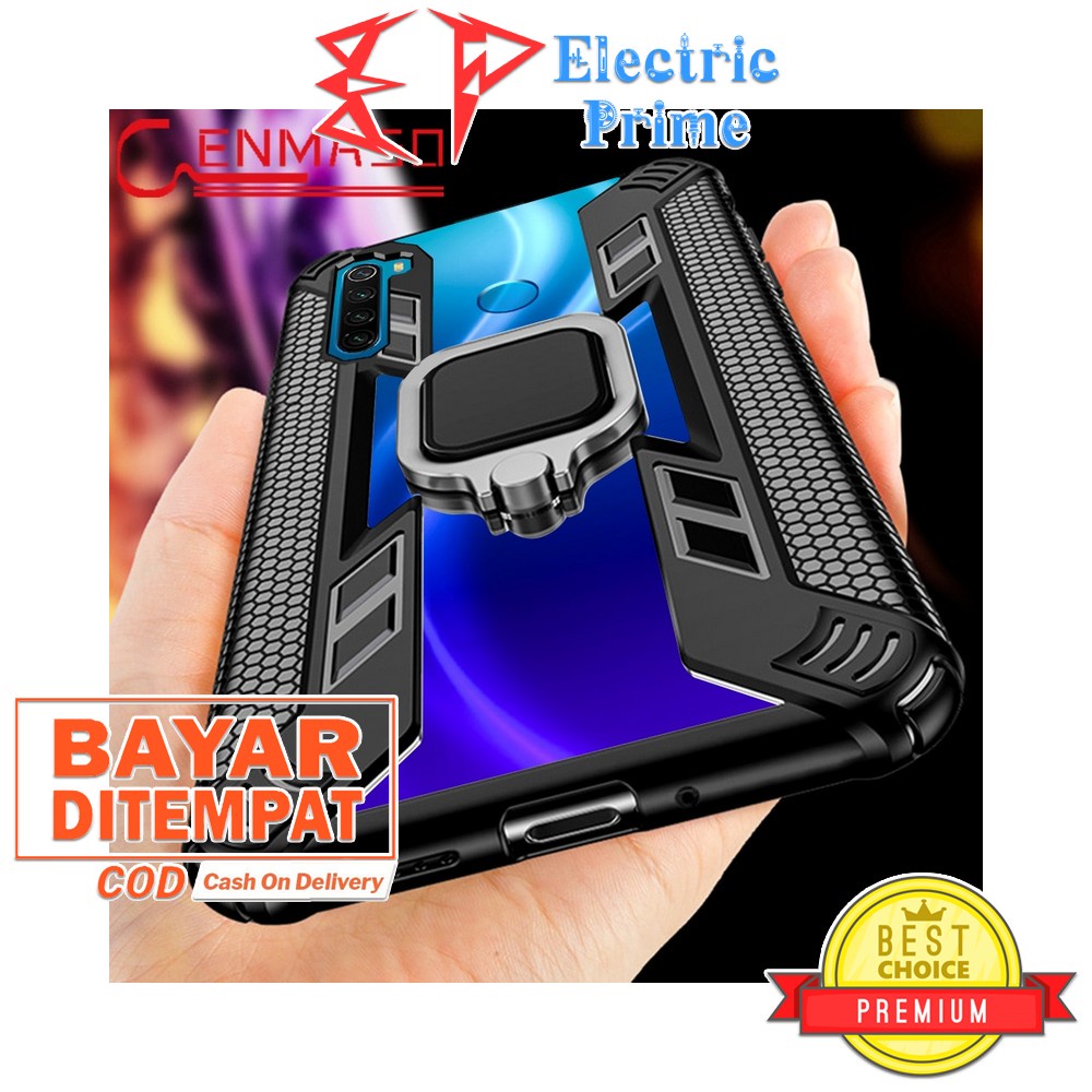 Case Xiaomi Redmi Note 8 Casing Ring Holder Shockproof Cover Transparan Silikon