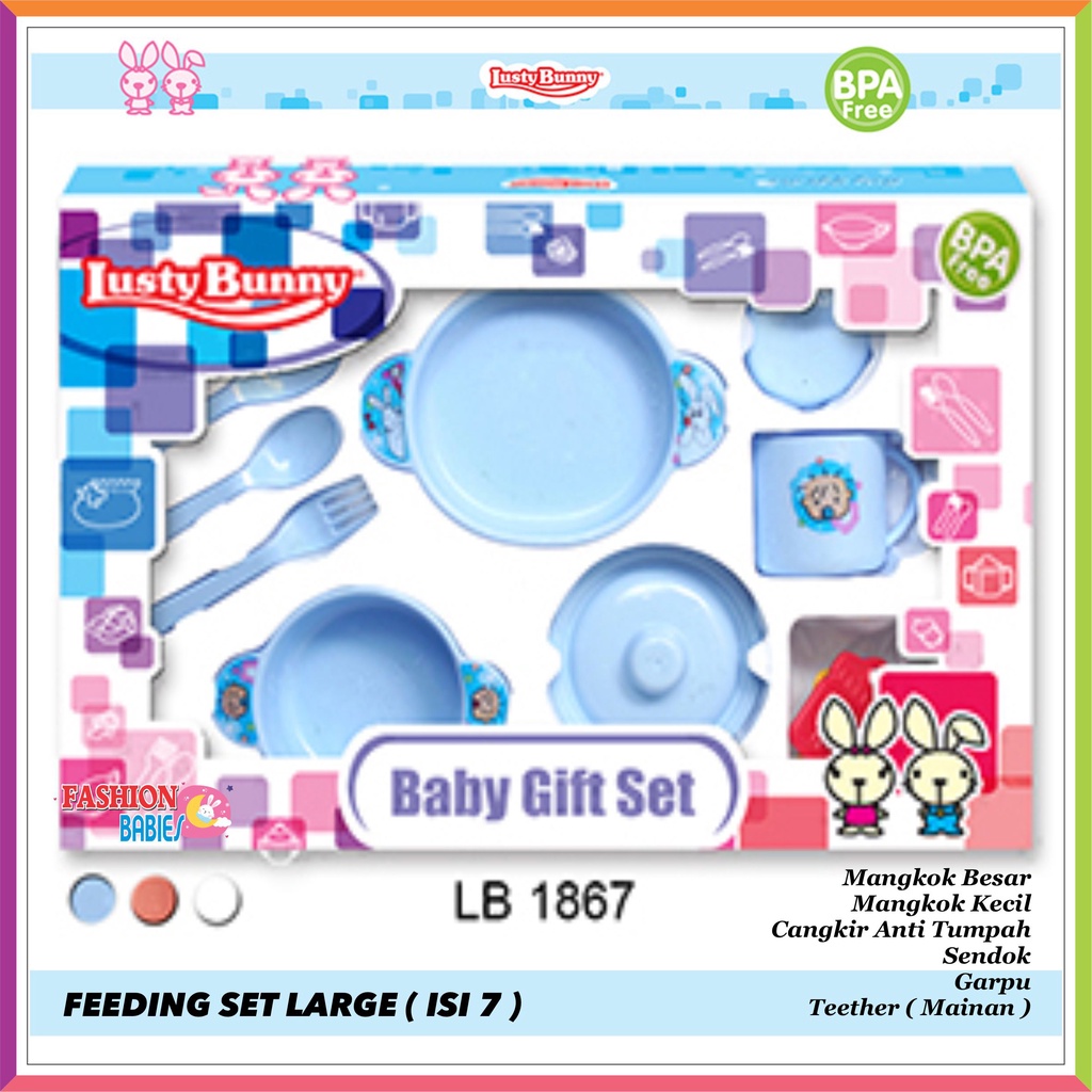 LUSTY BUNNY SET LARGE / FEEDING SET LB 1867 / TEMPAT MAKAN SET BAYI / KADO