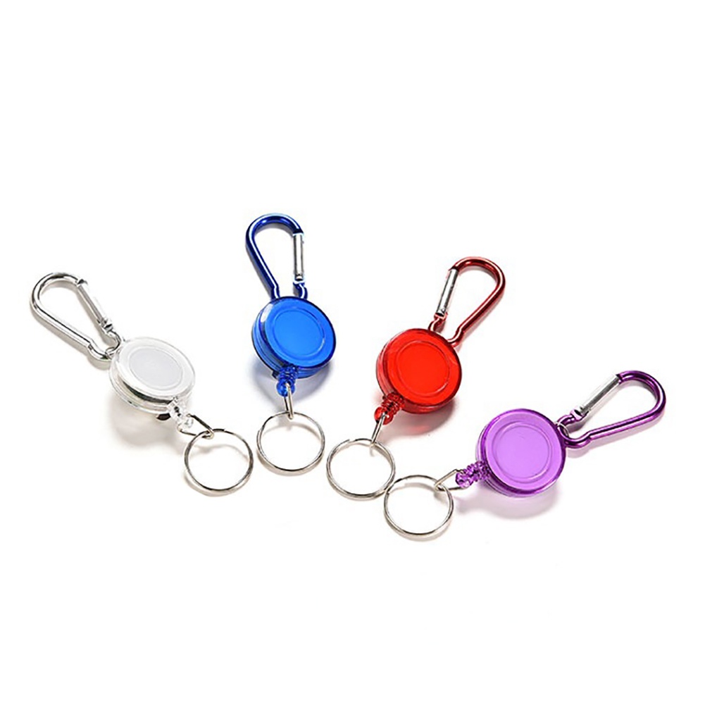 Canaan Gantungan Kunci Carabiner Holder Kartu Id / Ski Pass Retractable