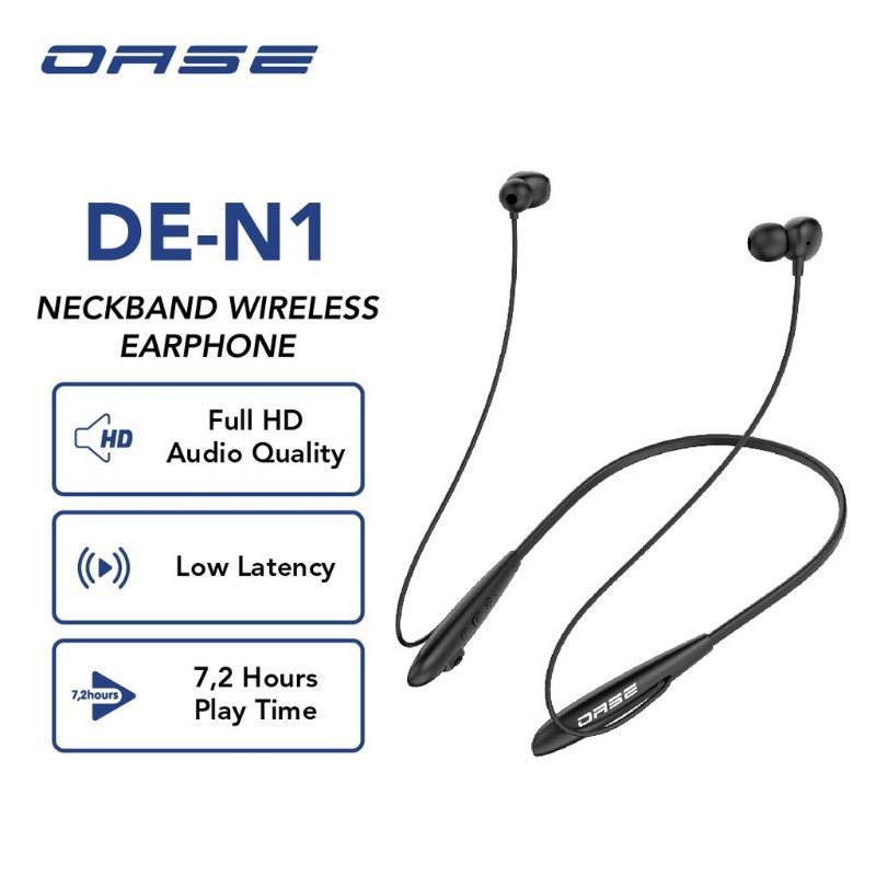 OASE NECKBAND WIRELESS EARPHONE DE-N1 ORIGINAL - EARPHONE BLUETOOTH | HEADSET BLUETOOTH