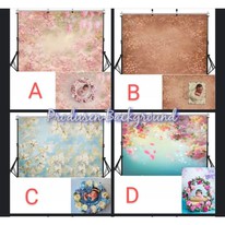 Kain Background Foto Motif Bunga Flower Studio Backdrop