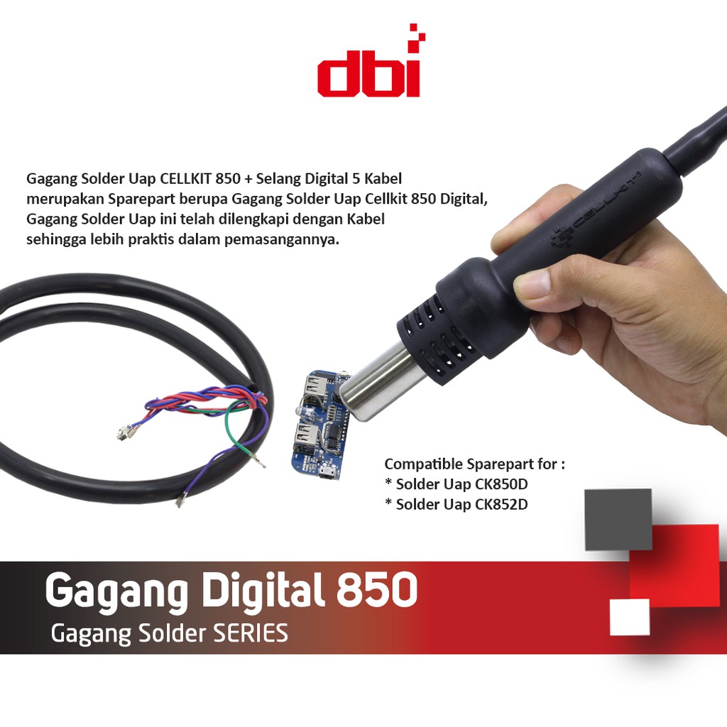 Gagang Blower - Solder Uap Digital 850 CELLKIT