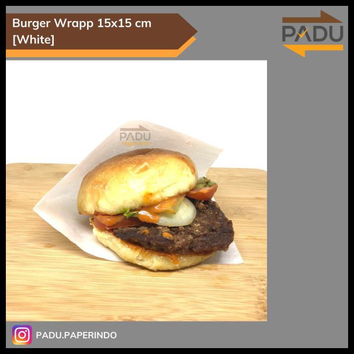 

Kertas Burger Laminasi (15X15Cm) - Kertas Bungkus Burger / Burger Wrap