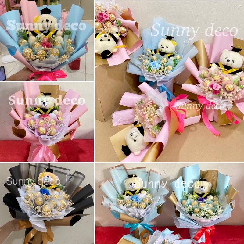 [PREMIUM] Gift Bouquet buket wisuda boneka toga + coklat ferrero, gift graduation bouquet, bucket wisuda, hadiah kelulusan, bucket, buket jakarta, buket bunga wisuda, buket duit asli, kado buket valentine, buket ulang tahun, buket balerina ballerina balet