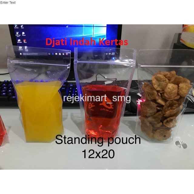

BARANG BAGUS!!! Packaging (Uk.12 x 20) - Standing Pouch Bening Seal Lebar - 1 Pack isi 50 lbr