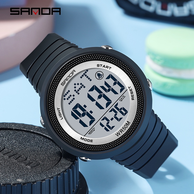 SANDA 6022 Jam Tangan Wanita Analog Sport Tali Rubber Anti Air WATCHKITE WKOS