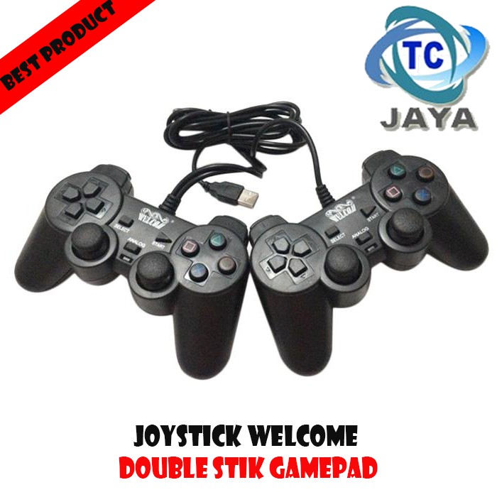 Joystick Welcome Double Stik Gamepad - Hitam