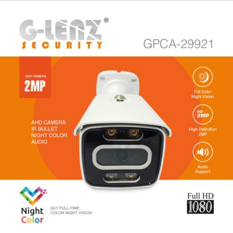 GLENZ CCTV ANALOG HD 2MP OUTDOOR NIGHT COLOR TECH CAMERA GPCA 29921