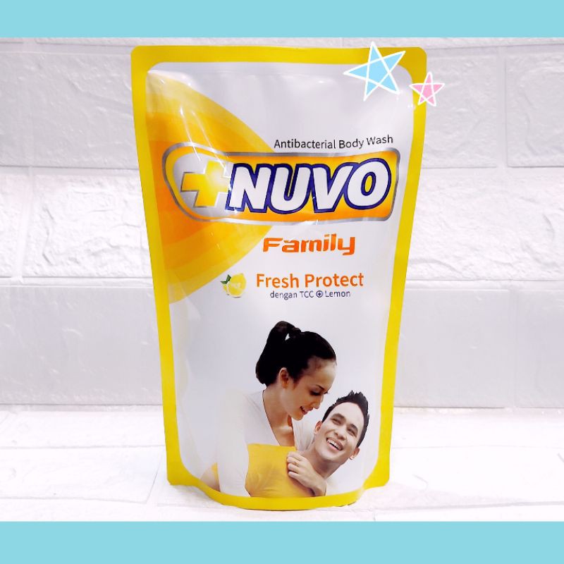 Nuvo Family kuning Sabun Cair Body Wash 400 ml Anti Bacterial